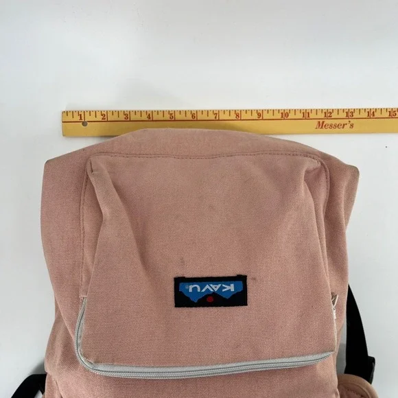 Kavu Gorbea Backpack Pink Cotton Canvas Padded Straps Outdoor Unisex OS - Picture 8 of 9